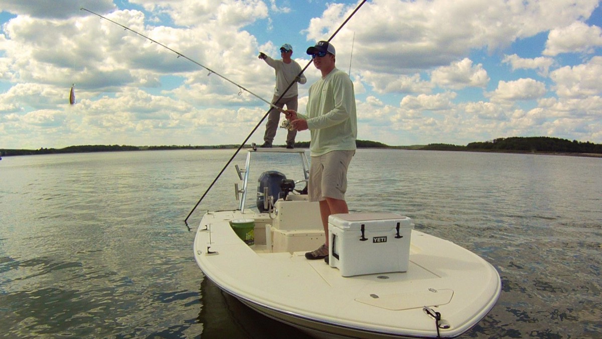 Flats Boat for Hilton Head Shark Fishing Charter